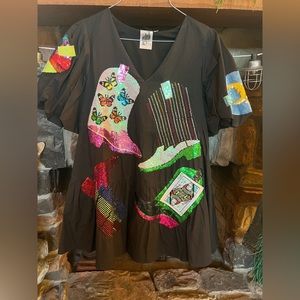 Queen of Sparkles cowboy boot dress